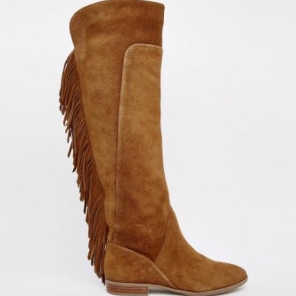 Aldo Shoes - NEW? 🤠 ALDO TALL BROWN FRINGE SUEDE BOOTS Size 10